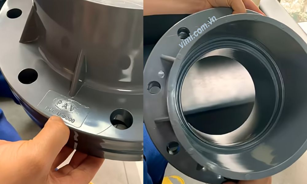 mặt bích pvc 200 và bích 225 khác gì nhau