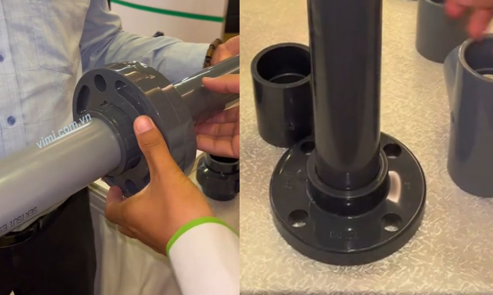 mặt bích nhựa pvc 75 lắp ống nhựa chuẩn gì