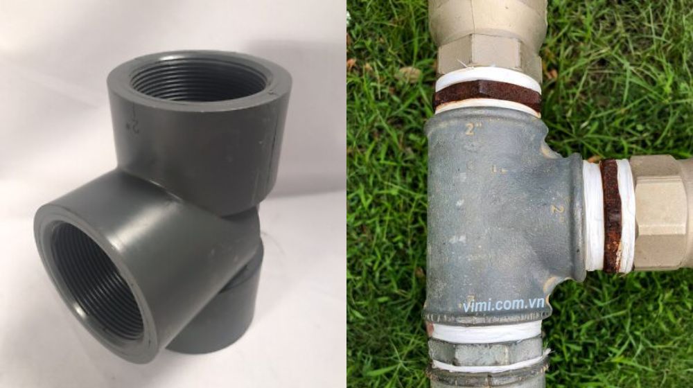 tê nối ống kiểu ren