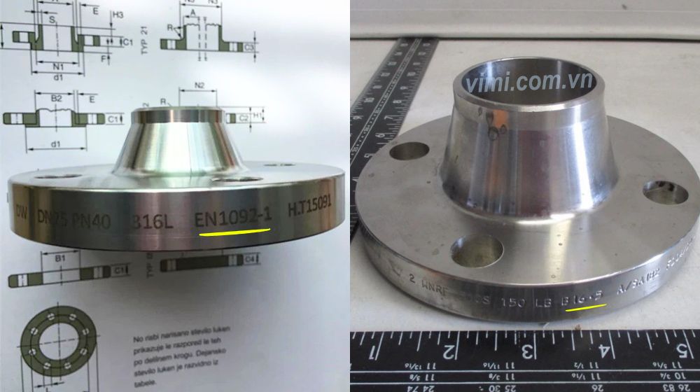 tiêu chuẩn nào quy định neck weld flange