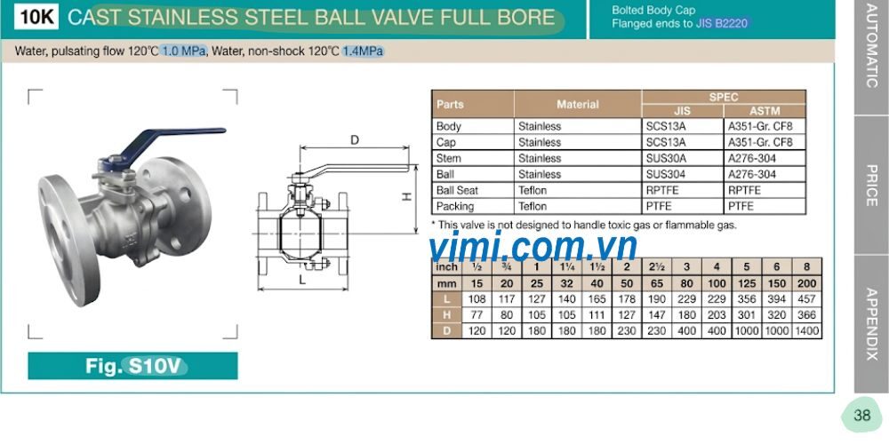 Yamato S10V tra cứu van yamato s10v trong catalogue