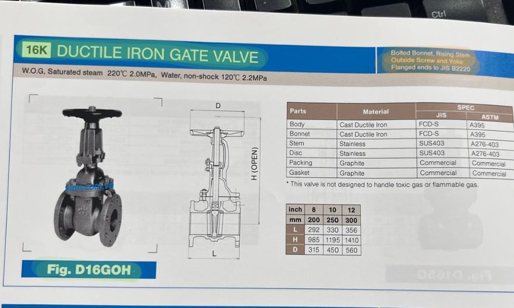 tra cứu yamato d16goh trong catalogue tiếng anh