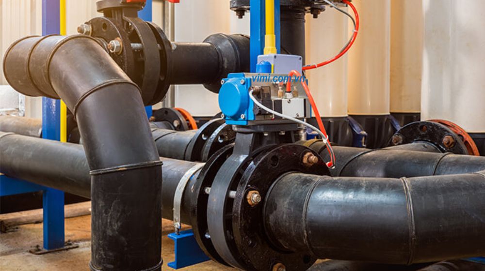 van bướm nhựa pvc dn225 khí nén