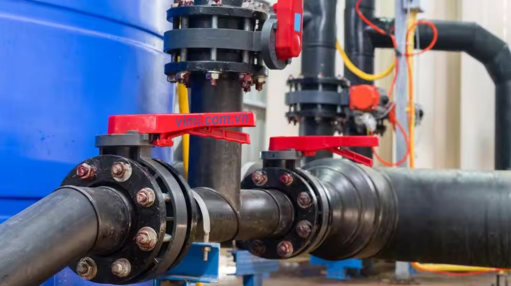 van bướm nhựa pvc dn225 lắp ống hdpe