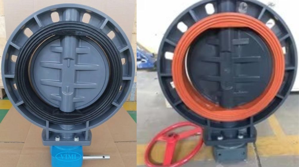 van bướm nhựa tay quay pvc 280