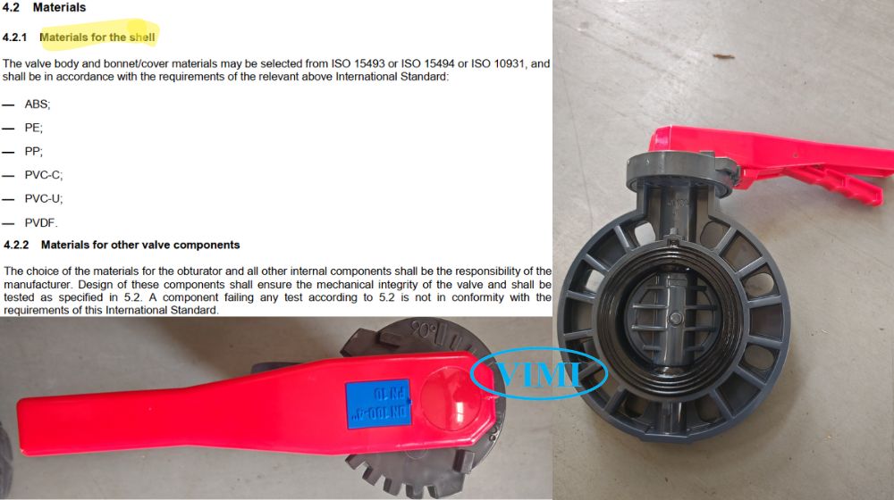 vật liệu van theo tiêu chuẩn iso 16136