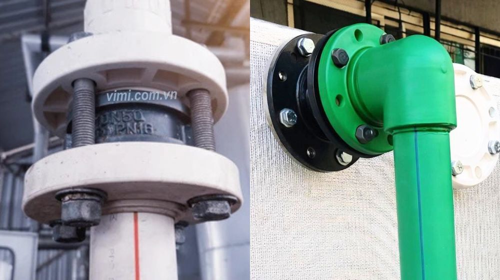 vị trí sử dụng mặt bích ppr