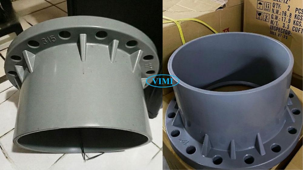 mặt bích nhựa 355 có giống 315 không