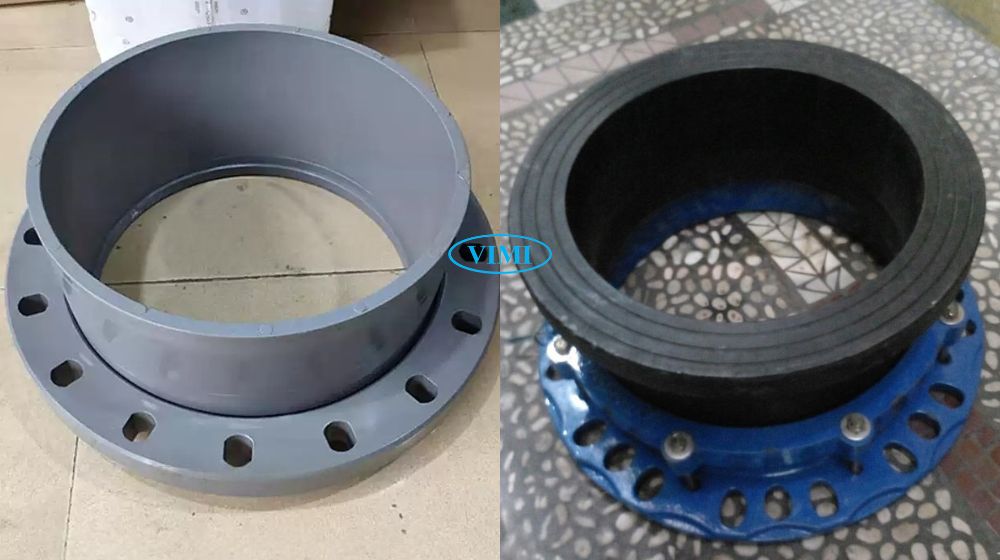mặt bích nhựa 400 đúc bằng vật liệu
