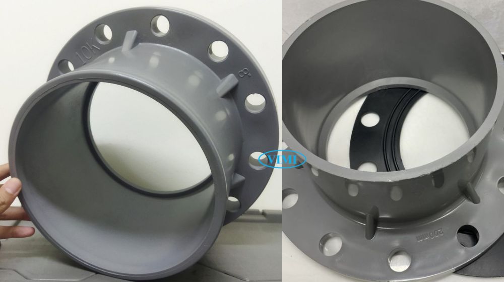 mặt bích nhựa phi 200 có thể lắp lẫn không