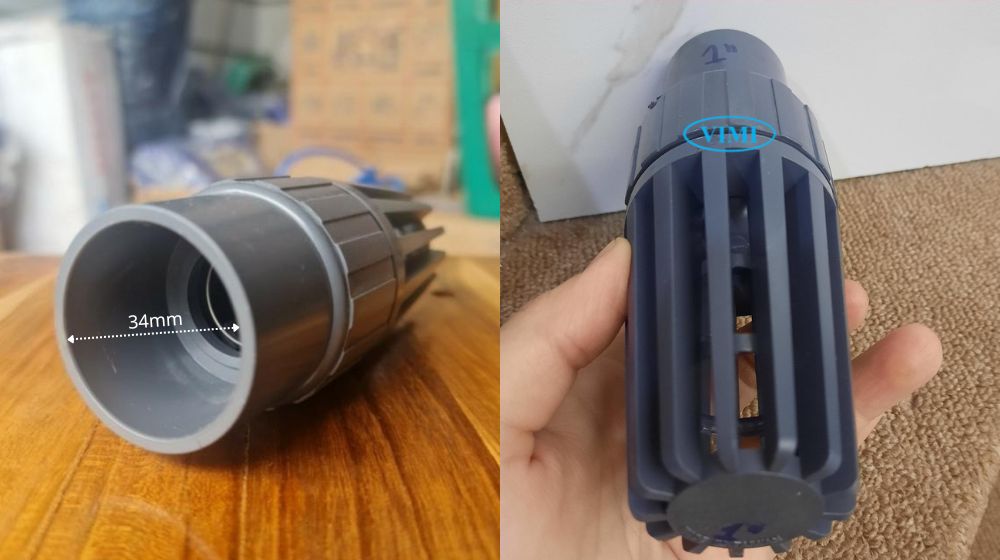 Rọ bơm PVC dán keo 34 rọ bơm pvc dán keo 34 lắp ống phi bao nhiêu