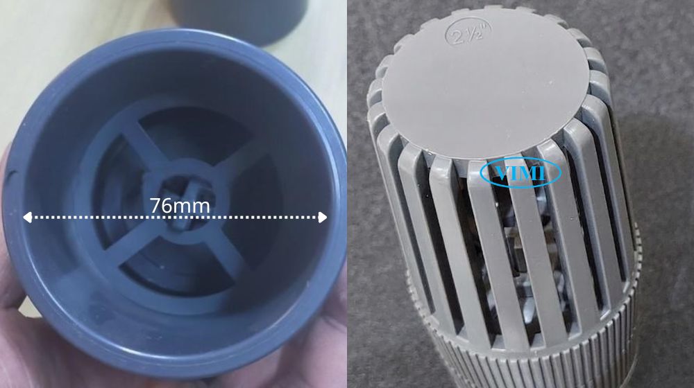 Rọ bơm PVC dán keo 76 rọ bơm pvc dán keo 76 lắp ống cỡ bao nhiêu