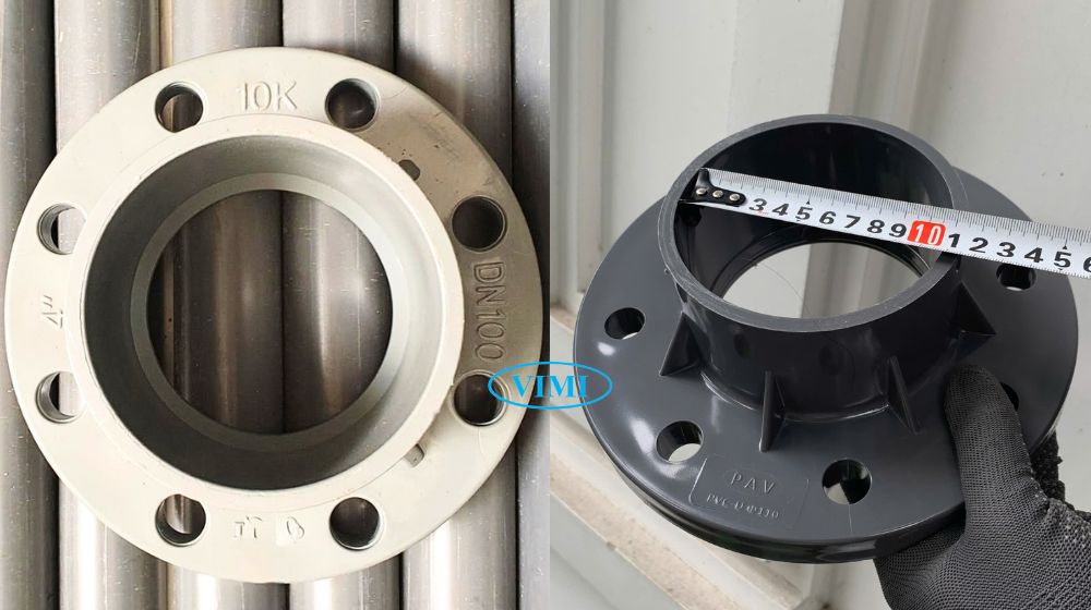 Mặt bích nhựa 114 tại sao mặt bích nhựa 114 gọi là bích nhựa dn100