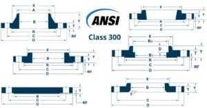 tiêu chuẩn mặt bích ansi class 300