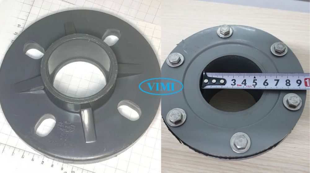 Mặt bích nhựa phi 60 ưu điểm của mặt bích nhựa phi 60 so với kim loại