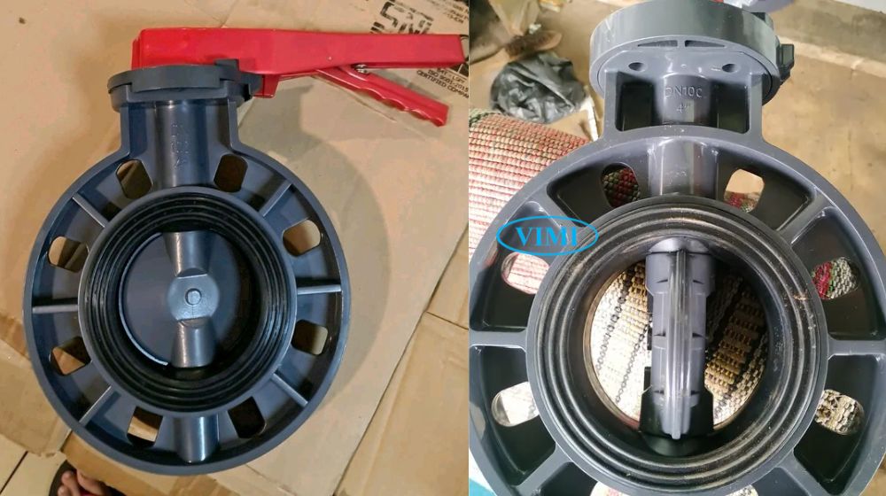 Van bướm nhựa PVC DN100 van bướm nhựa pvc dn100 là gì