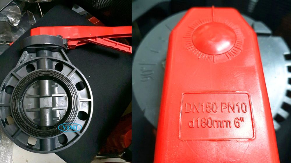 Van bướm nhựa PVC DN150 van bướm nhựa pvc dn150 là gì