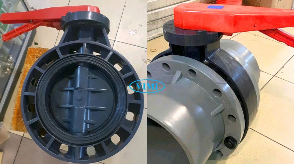 Van bướm nhựa PVC DN200 van bướm nhựa pvc dn200 là gì