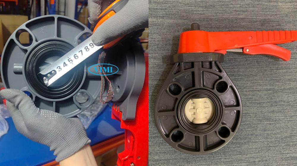 Van bướm nhựa PVC DN50 van bướm nhựa pvc dn50 lắp cỡ ống bao nhiêu