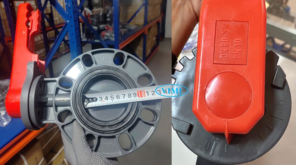 Van bướm nhựa PVC DN80 van bướm nhựa pvc dn80 là gì