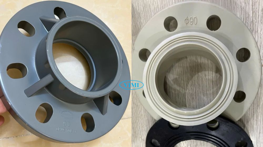 Mặt bích nhựa phi 90 vật liệu chế tạo mặt bích nhựa phi 90