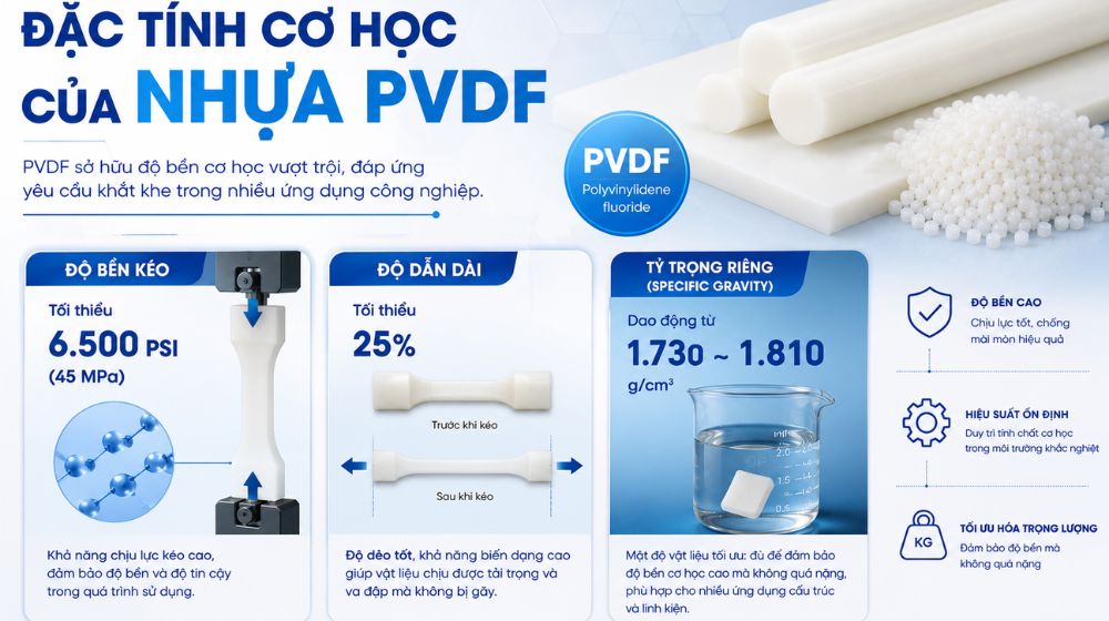 cơ lý tính của PVDF