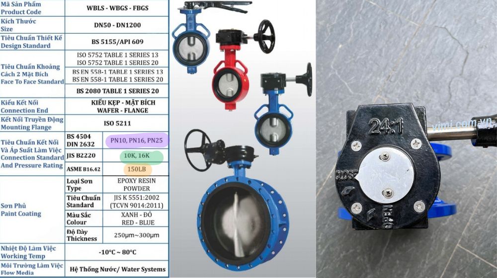 Shinyi FBGS DN250 tiêu chuẩn kết nối của fbgs-0250