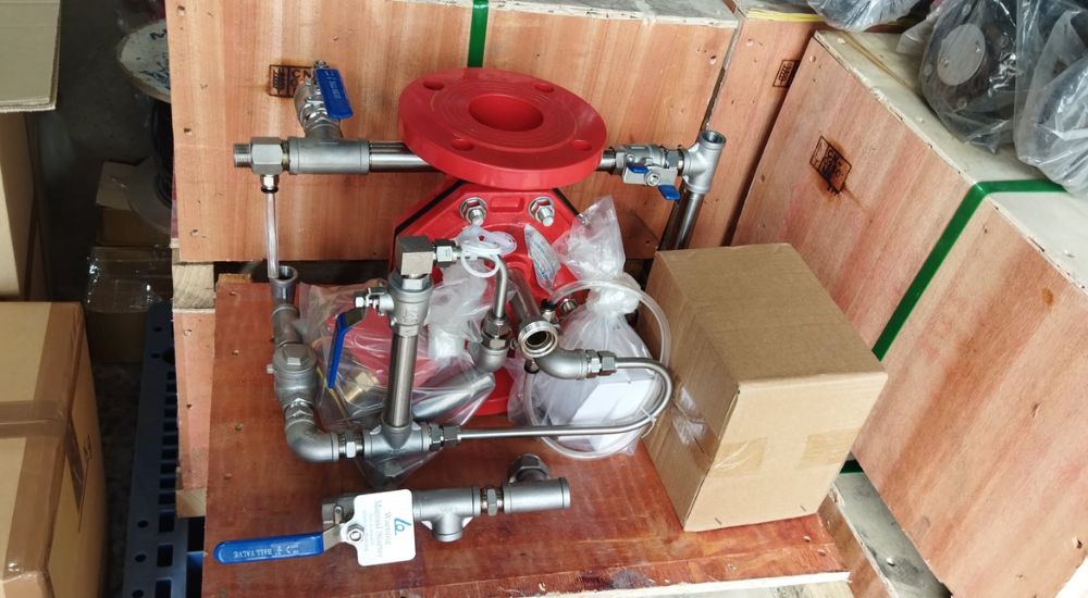 kết nối và kích cỡ của van báo động shinyi