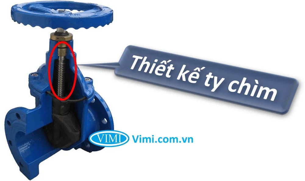 thiết kế của van cổng ty chìm tay quay shinyi